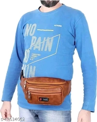 Latest Men Women Leather Waist Pack Travel Bags For Money|Belt|Cards |Mobile| Documents| Kit|Books and Bills Dairy Pouch Cross Side Bag For Men Women .With Belt Stylish Small Luggage Accessories Beg