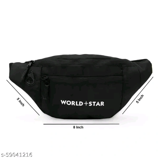 rock black waist bag