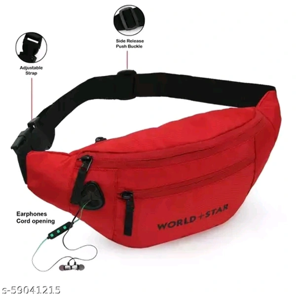 rock red waist bag