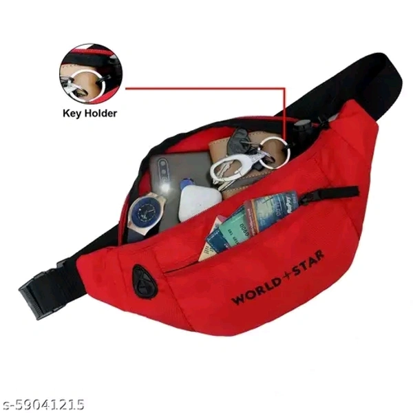 rock red waist bag