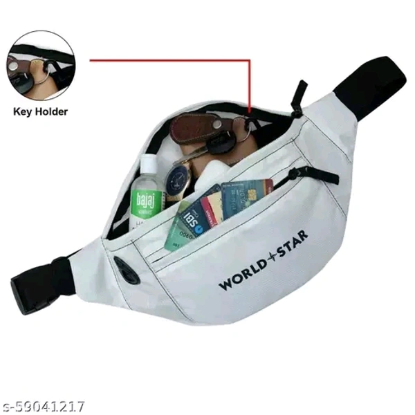 rock white waist bag