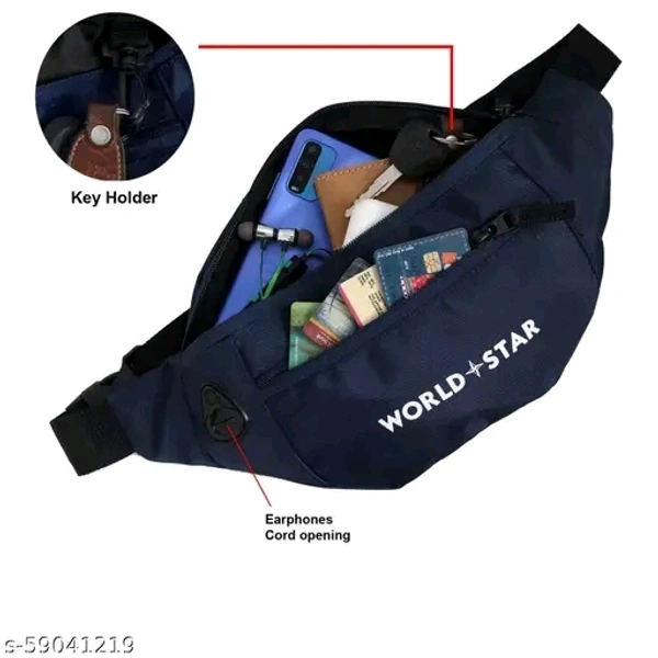 rock navy blue  waist bag
