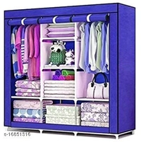 Foldable Wardrobes - Product Length: 51 InchProduct Height: 68.5 InchProduct Breadth: 17.5 Inch, Brown