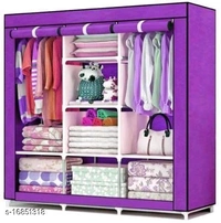 Foldable Wardrobes - Product Length: 51 InchProduct Height: 68.5 InchProduct Breadth: 17.5 Inch, Brown