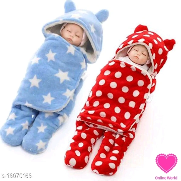 Trendy Baby Blanket - Free Size (Length Size: 27 in, Width Size: 30 in) 