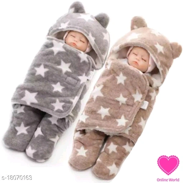 Trendy Baby Blanket - Free Size (Length Size: 27 in, Width Size: 30 in) 