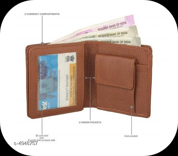 Stylish Men Wallets - Size (Length Size: 8 cm, Width Size: 11 cm) 