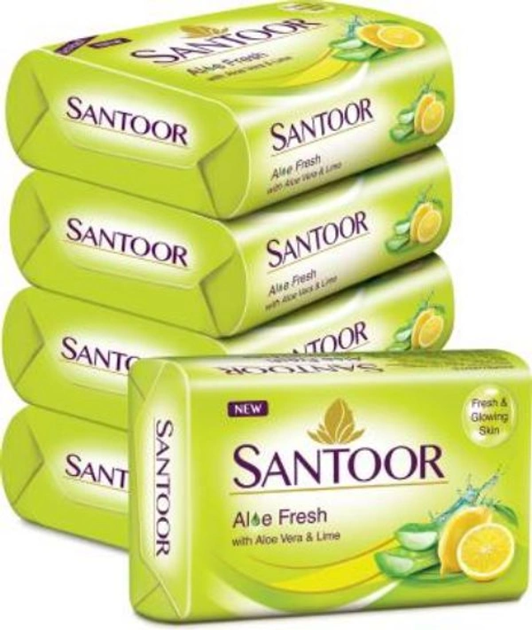 Santoor Aloe Vera & Lime Soap 5*125g