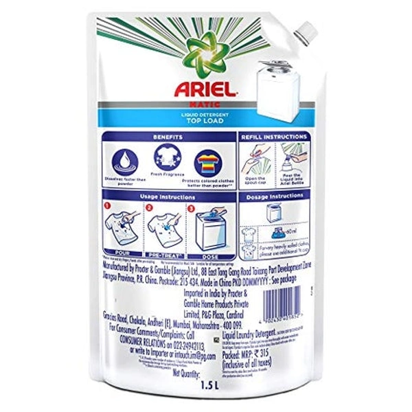 Ariel Matic  Top Load Detergent Liquid Refill 2L