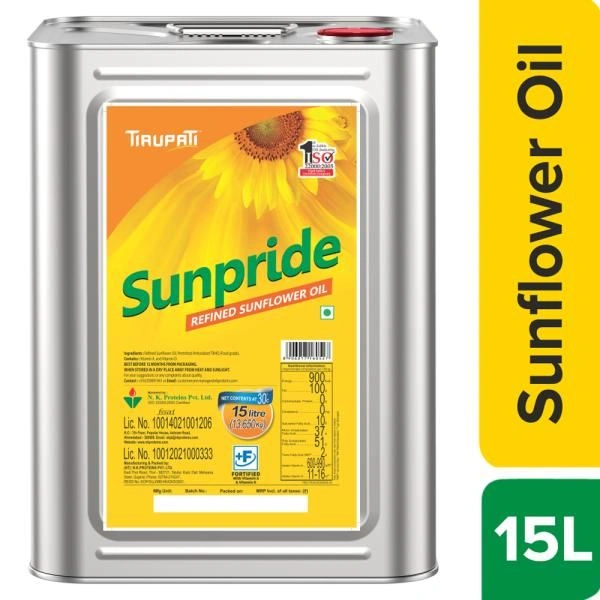 Tirupati Sunpride Sunflower Oil 15 Ltr