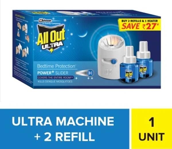 All Out 1 Machine + 2 Refills 45 ml