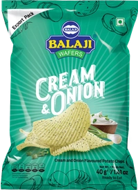 Balaji Cream & Onion Wafers 135g 