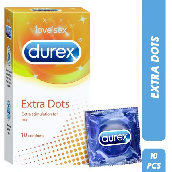 Durex Condom Extra Dots 10N