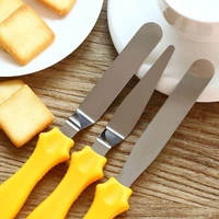  3-in-1 Multi-function Stainless Steel Cake Icing Spatula Knife Set of 3 Pieces (Multicolour)