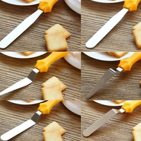  3-in-1 Multi-function Stainless Steel Cake Icing Spatula Knife Set of 3 Pieces (Multicolour)
