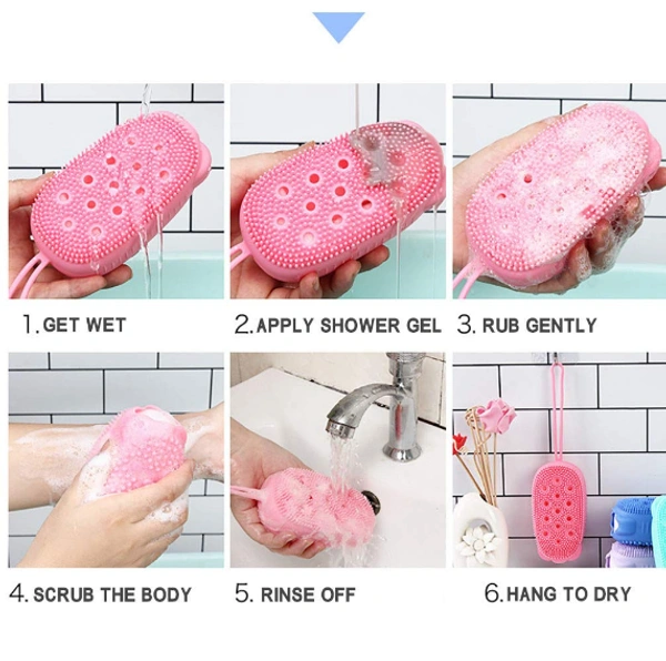 Silicone Bubble Bath SPA Super Soft Body Scrubbing Brush