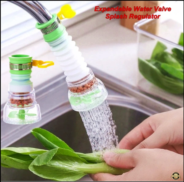  360 Degree Rotation Water Saving Faucet Adjustable Water Valve Splash Regulator Water Filter Tap Kitchen Accessories, Random Color, Painted Finish (Multi Color)