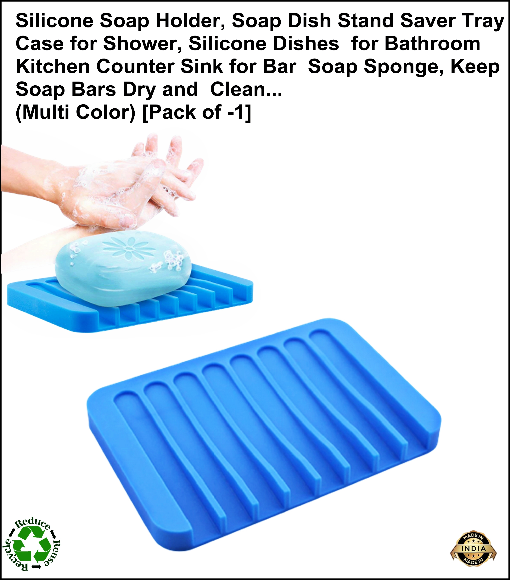 Premium Silicone Soap Holder Self Draining Soap Dishes Tray