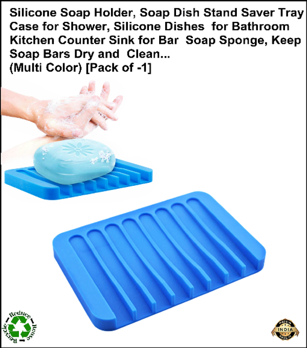 Silicone Self Draining Soap Dish Soap Holder Portable Sponge Holder For  Bathroom