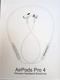 AirPods Pro 4 Wireless 2  Earphones , Bass Boost with ASAP Charge, Up to 30H Playback Bluetooth v5.0 (White) 