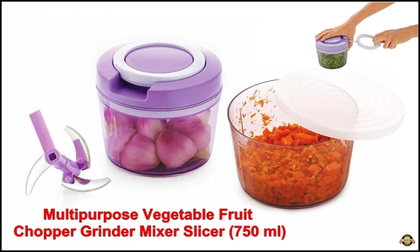 HAndy Multipurpose Vegetable Fruit Chopper Grinder Mixer Slicer (750 ml)