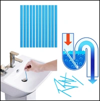 Sani Sticks Sewer Drain Cleaner and Deodorizer Unscented, Kitchen Toilet Bathtub Sewage Decontamination to Deodorant Smelly Cleaning Rod Pipes, Remove Bad Smell of Drain ( Multicolour) (Each Pack 12 Sticks) 