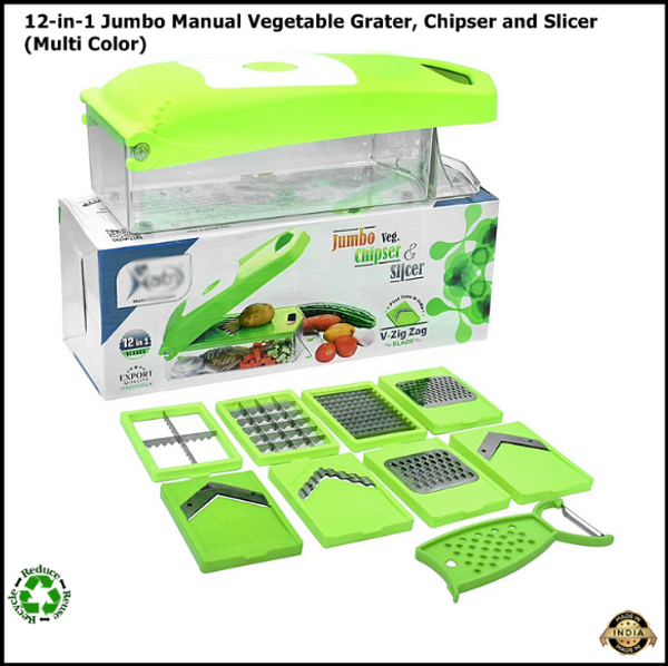 12-in-1 Manual Vegetable Chopper - Food Chopper, Onion Cutter
