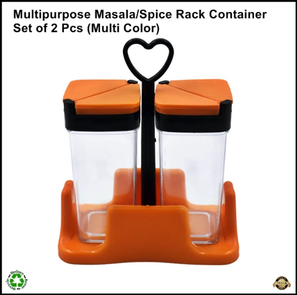 Multipurpose Masala/Spice Rack Container - Set of 2 Pcs (MUlti Color) 