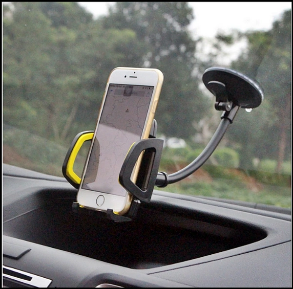 Universal Silicone Sucker Long Neck Car Mobile Phone Holder Mount Stand Ultimate Reusable Suction Cup with 360 Degree Rotation for Car Windshield Dashboard 