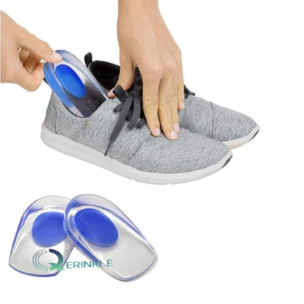 Gel Heel cups Silicon Heel Pad for Heel Ankle Pain, Heel Spur Shoe Support Pad for Men and Women Shock Cushion Pad for Heels Cushion Heel(BLUE) 