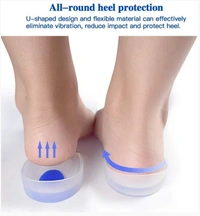 Gel Heel cups Silicon Heel Pad for Heel Ankle Pain, Heel Spur Shoe Support Pad for Men and Women Shock Cushion Pad for Heels Cushion Heel(BLUE)