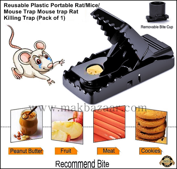 4 Pcs Mouse Trap, Reusable Rat Trap With Powerful Spring And