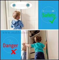 Child Safety Strip Locks Baby Locks for Cabinets and Drawers, Toilet, Fridge & More. Easy Installation, No Drilling Required.. (Pack of 2)