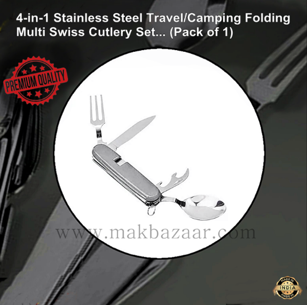 3 Pcs Premium Travel Cutlery Set, Portable Knife Fork Spoon Stainless  Steel