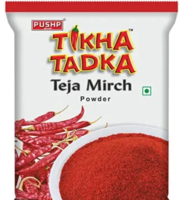 Pushp Brand Tikha Tadka Teja Red Chilli Powde  - 50g