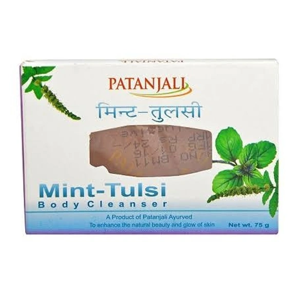 Patanjali Body Cleanser Bar, Mint Tulsi, 75g 