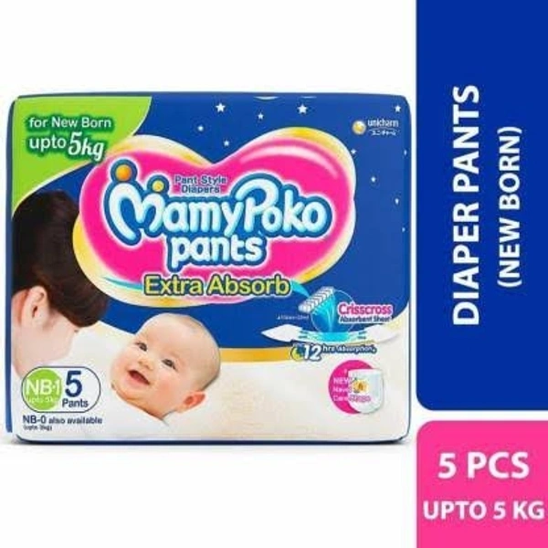 Mamy Poko PANTS Extra Absorb Diaper for New Born-1 - 5 Pants