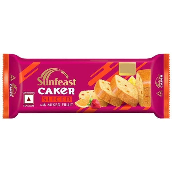 Sunfeast Caker Sliced Cake With Mixed Fruit - Soft & Fluffy - 38g