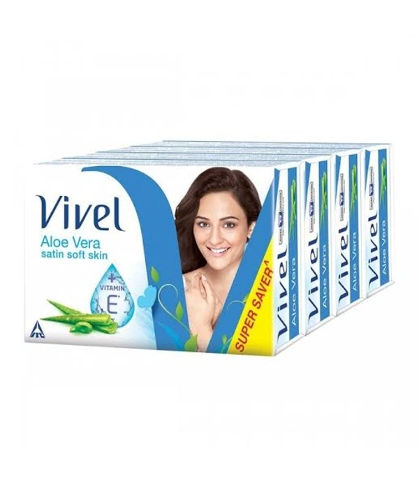 VIVEL ALOE VERA SOAP , 100 Gm (BUY 3 GET 1 FREE) - 400g