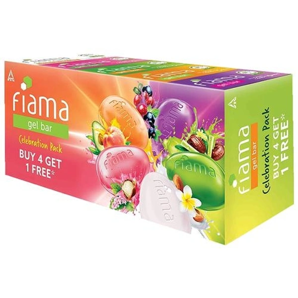 Fiama Gel Bar Celebration Pack With 5 Unique Gel Bars(125g) (Buy 4 Get 1 Free) - 625g