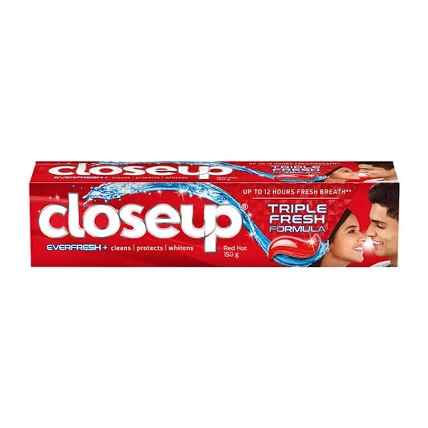 Closeup Everfresh+ Anti-Germ Gel Plaque Removal Toothpaste Red Hot - 150g