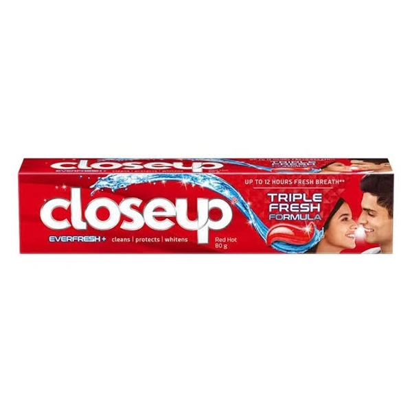 Closeup Everfresh+ Anti-Germ Gel Plaque Removal Toothpaste Red Hot - 90g