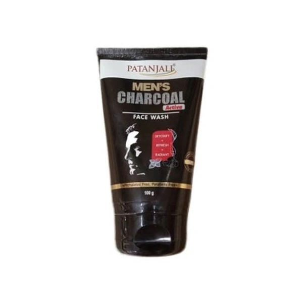 Patanjali Men's Charcoal Active Face Wash  - 100g