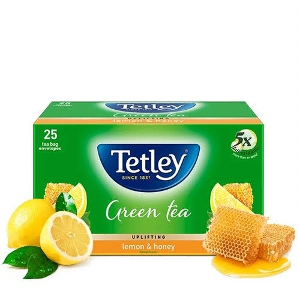 Tetley Green Tea Immune with Added Vitamin C, Lemon and Honey - 25 Tea Bag Envelopes