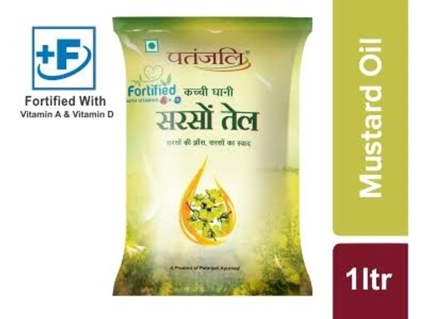 Patanjali Kachi Ghani Mustard Oil - 1L