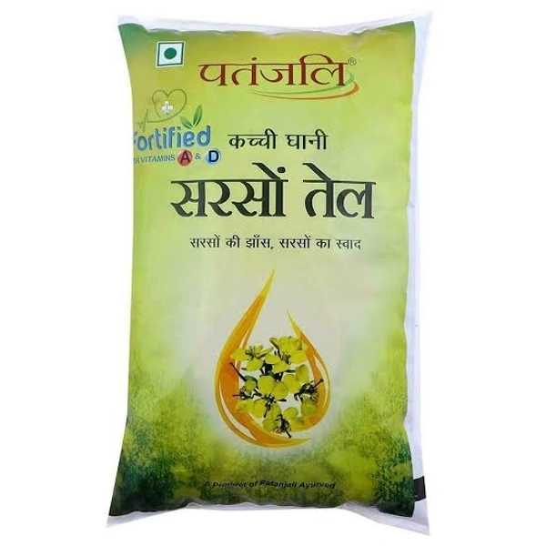 Patanjali Kachi Ghani Mustard Oil - 1L