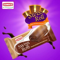 Sobisco Swiss Roll Chocolate Cake Rolled With Vanilla Cream - 35g
