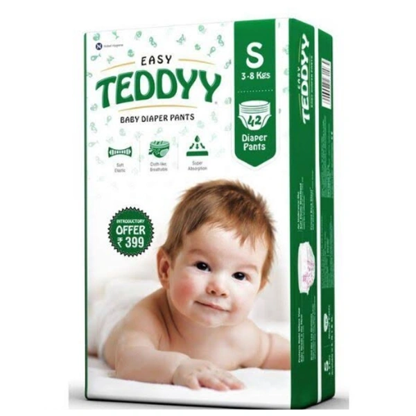 Teddy Baby Diaper Easy Pants Small Size 3 - 8 Kg - 42 Diaper Pants