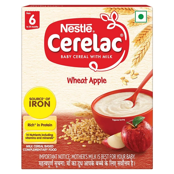 Nestlé CERELAC Baby Cereal With Milk Wheat Apple From 6 Months - 300g