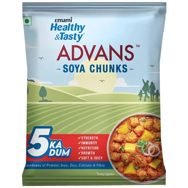 Emami Healthy & Tasty Advans Soya Chunks - 1kg + 100g Free